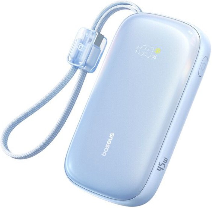 Внешний аккумулятор Baseus EnerFill FC21 Qpow 3 Ultra 10000mAh 45W (голубой)