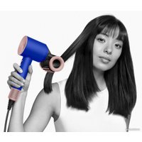 Фен Dyson HD15 Supersonic (с переходником на евровилку, синие румяна)