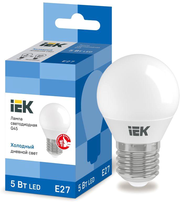 

Светодиодная лампочка IEK LED Globe G45 400lm 6500K E27