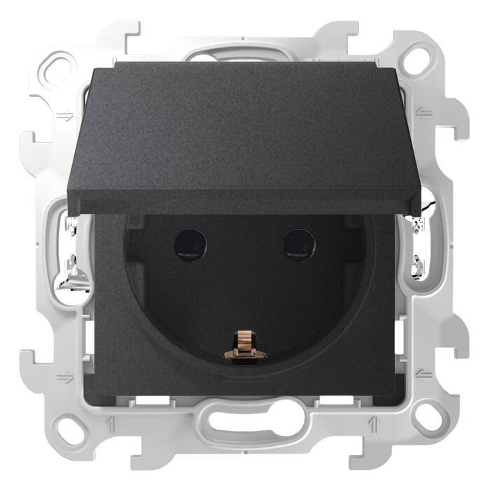 

Розетка Simon 2420448-038 (графит)
