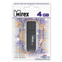 USB Flash Mirex Color Blade Line 4GB (черный) [13600-FMULBK04]