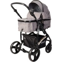 Универсальная коляска Bubago Zoom (2 в 1, серый/золотая рама)