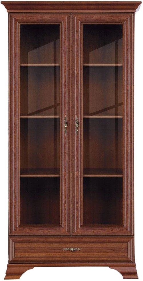 Шкаф-витрина Black Red White Kentaki S320-REG2W1S (каштан)