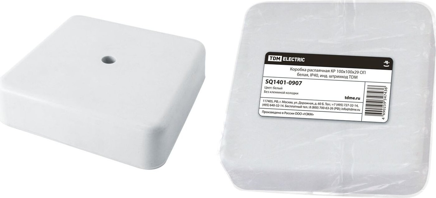 

Накладная коробка TDM Electric SQ1401-0907 (белый)