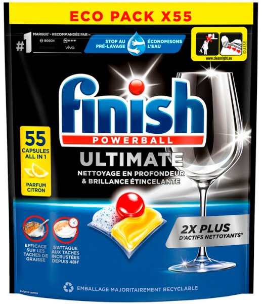 

Капсулы для посудомоечной машины Finish Powerball Ultimate All In 1 Лимон (55 шт)