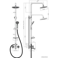 Душевая система  Rossinka Silvermix RS42-46