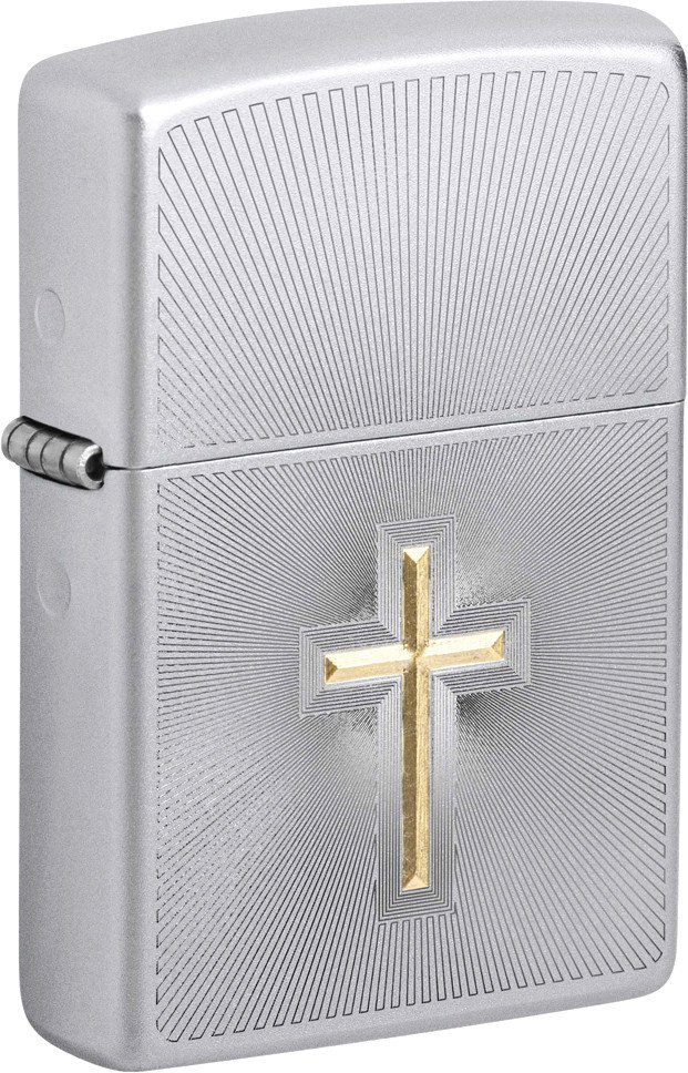 

Зажигалка Zippo Cross Design Satin Chrome 48581