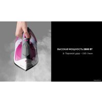 Утюг Polaris PIR 2860AK 3m (черный/розовый) в Бресте