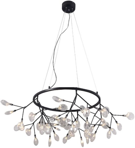 

Подвесная люстра Crystal Lux Evita SP45 D Black/Transparent