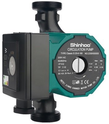 

Циркуляционный насос Shinhoo Basic 25-6S-180 (с гайками)