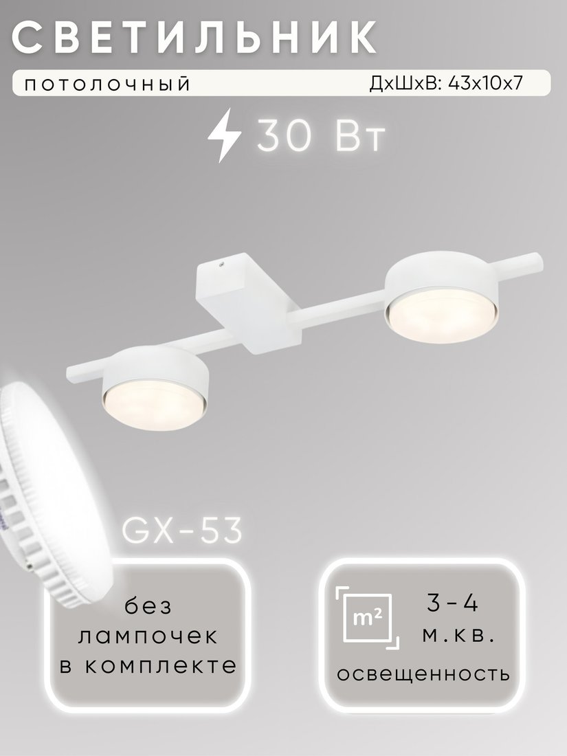 Припотолочная люстра Aitin Pro X3796/2 (белый)