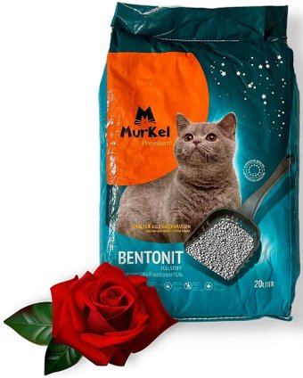 Наполнитель для туалета MurKel Бентонит 20л (роза)