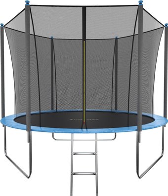 Батут GetActive Jump 10ft - 312 см с лестницей, внутренней сеткой (синий)