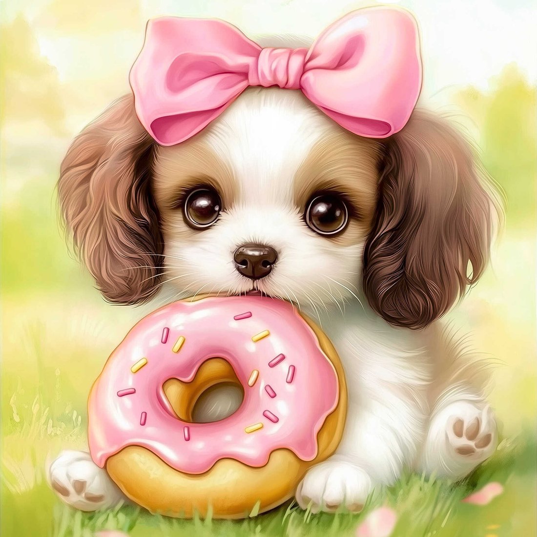 

Алмазная мозаика Феникс+ Щенок с пончиком 71362