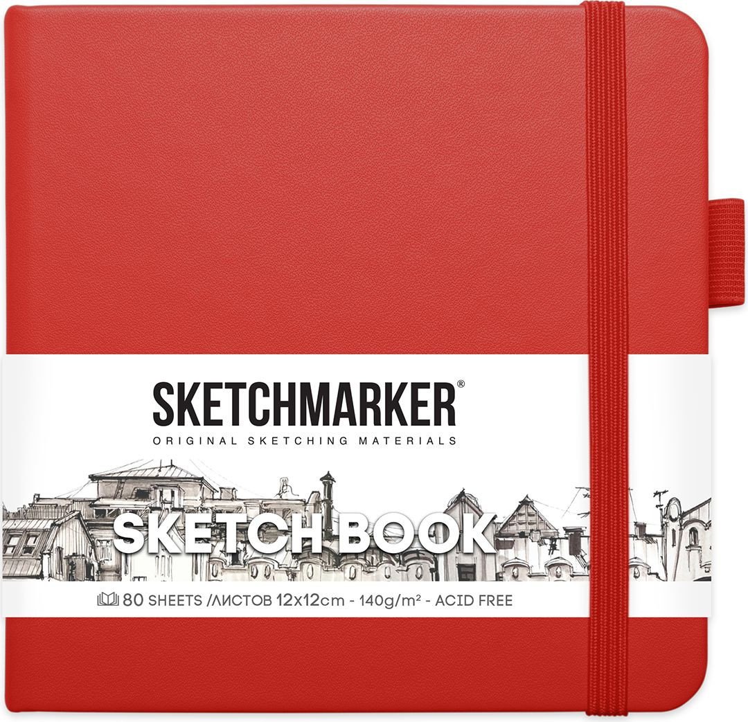 

Альбом для рисования Sketchmarker Скетчбук 2314202SM (80 л, красный)