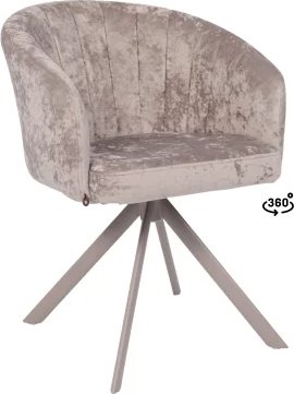 Стул с подлокотниками Мамадома Shelly-R 360 (m04 Grey Beige Lux/капучино)