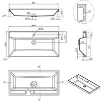 Умывальник Roxen Mila 90 3001190