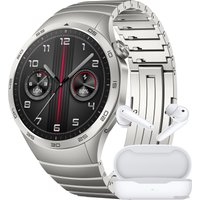 Умные часы Huawei Watch GT 4 46 мм + Huawei Freebuds SE (серый)