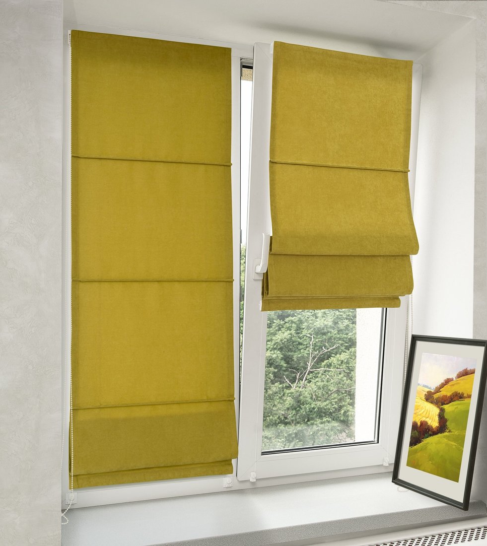 

Римская штора Delfa Мини Diamond СШД-01М 554/249 (68x160, оливковый)