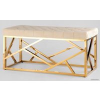 Пуфик Stool Group Арт Деко Bench-016-TG-BG (вельвет бежевый/сталь золото)