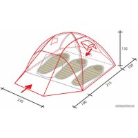 Треккинговая палатка GOLDEN SHARK Alta 3 (синий)