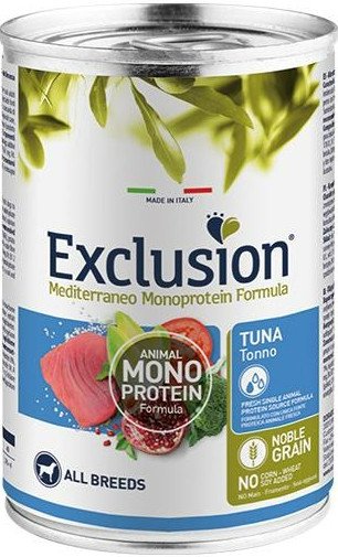Консервированный корм для собак Exclusion Monoprotein Formula Tuna для взрослых пород с тунцом NGATA40 (400 г)