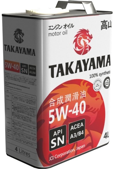 

Моторное масло Takayama 5W-40 API SN/CF 4л
