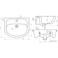 Умывальник Универсал Элегия 50 в Лиде