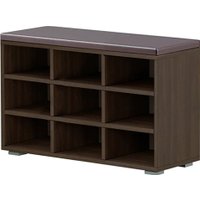 Тумба для обуви Кимер Харис Тип 4 (дуб венге/кожзам коричневый)