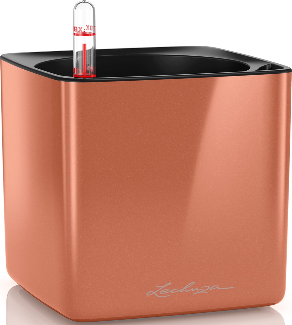 

Кашпо Lechuza Cube Glossy 14 13517 (золотой)