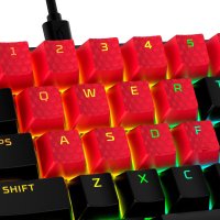 Набор кейкапов HyperX Rubber Keycaps (19 шт, красный, без кириллицы)