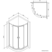 Душевой уголок AM.PM X-Joy Twin Slide W88G-205-090MT64 90x90