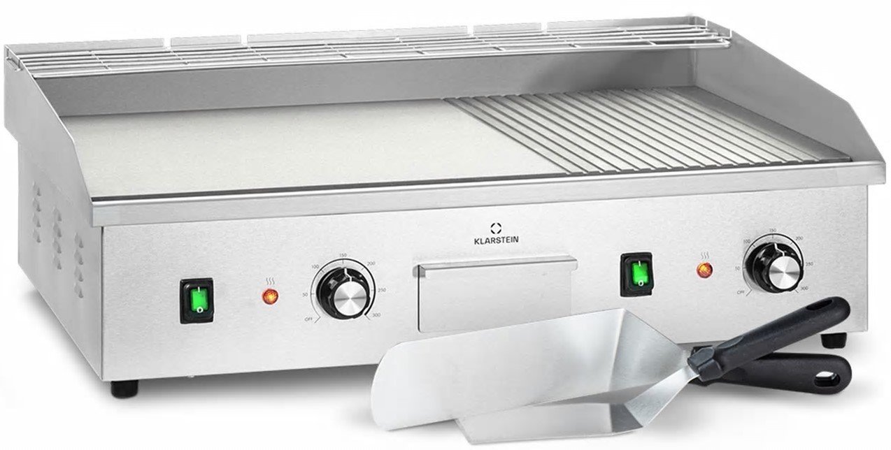 

Электрогриль Klarstein Grillmeile 4400 (гладкая и рифленая пластина)