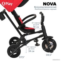 Детский велосипед Qplay Nova S700 (черный/красный)
