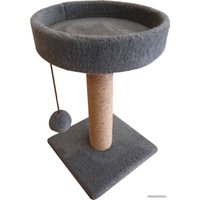 Лежак Cat House с когтеточкой 0.55 (джут серый)