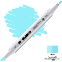 Маркер художественный Sketchmarker Двусторонний B14 SM-B14 (бирюзовый бермудский)