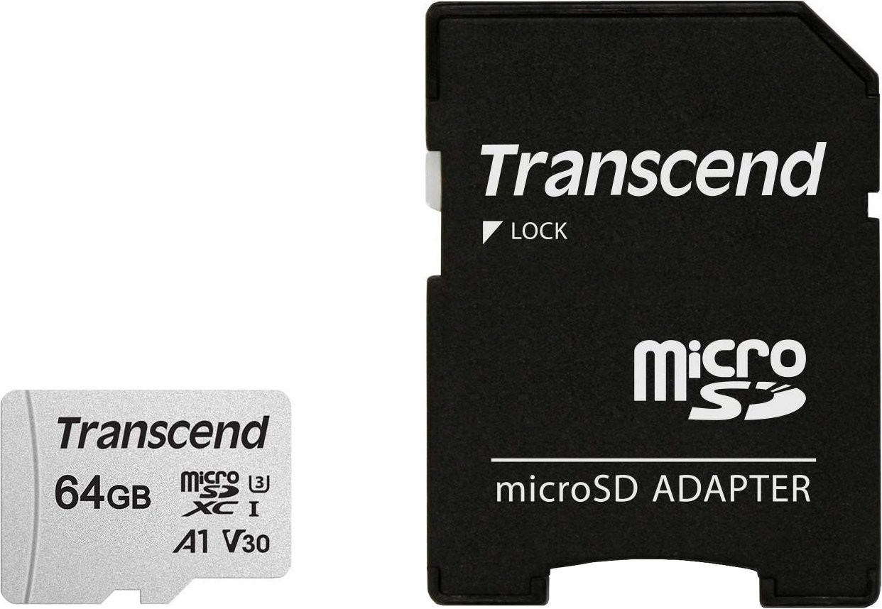 

Карта памяти Transcend microSDXC 300S 64GB + адаптер