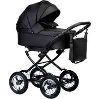 Универсальная коляска Indigo Barbara ECO Classic (2 в 1, be 03/черная кожа)