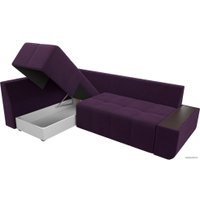 Угловой диван Mebelico Амадэус 109687 (левый, велюр, фиолетовый)