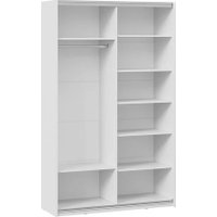 Шкаф-купе Трия Оскар Тиффани Т2 1400 282725 (серебро/белый снег/белый софт)