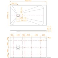 Душевой поддон RGW TSS-W 90x160