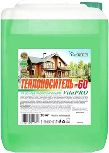 

Теплоноситель EcoTherm VitaPro -60 С 20 кг