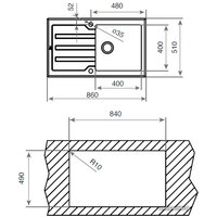 Кухонная мойка TEKA LUX 1C 1E 86 WHITE (12129012)