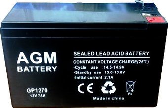 Аккумулятор для ИБП AGM Battery GP 1270 F1 (12В/7 А·ч)