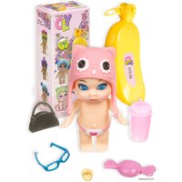 Пупс Bondibon OLY в шапочке-ушанке с животным ВВ3843