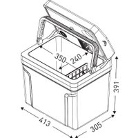 Термоэлектрический автохолодильник ZUGEL ZCR25 (синий)