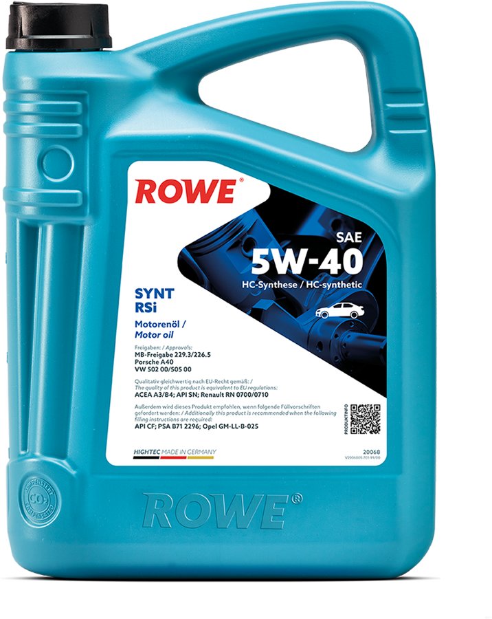 

Моторное масло ROWE Hightec Synt RSi 5W-40 5л