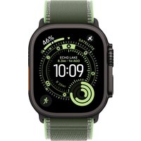 Умные часы Apple Watch Ultra 3 LTE 49 мм (титановый корпус, черный/зеленый, нейлоновый ремешок размера M/L)