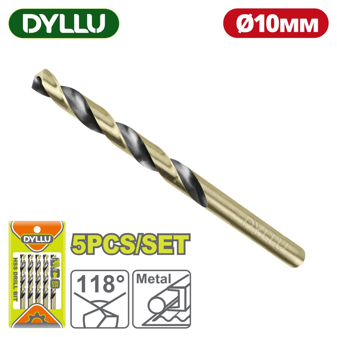 Сверло Dyllu DTTD89010 (5 шт)