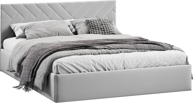 

Кровать Трия Кевия Тип 1 с подъемным механизмом 160x200 (велюр Confetti Silver)